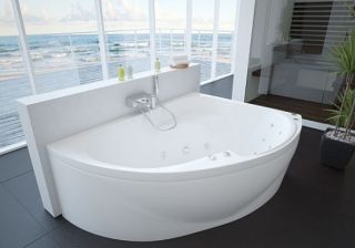 Акриловая ванна АКВАТЕК Альтаир 160x120 см правая без гидромассажа